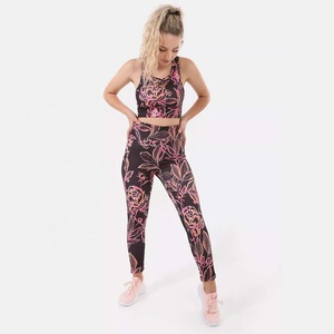Legging de sport pour femme, idéal pour la gym, la course et le yoga, en Spandex/Polyester, extensible dans les quatre sens, respirant, longueur intégrale, vente en gros - Product Image 1