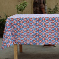 Nappe carrée artisanale moderne indienne en coton imprimé floral, écologique, réutilisable, durable, lavable et personnalisable pour mariages