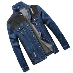 Custom Clothing Manufacturers Vintage Outdoor Trucker <b>Jacket</b> Boxy Fit Cropped Non Stretch <b>Denim</b> <b>Jacket</b> for <b>Men</b> - Product Image 2