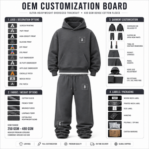 Ensemble deux pièces streetwear personnalisé avec logo brodé, épaules tombantes, en molleton double face brossé, ourlets et poignets côtelés, vente en gros OEM, nouveauté - Product Image 3