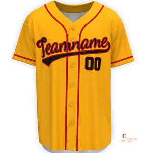 Ensemble de maillots de baseball personnalisés pour jeunes, respirant, imprimé par transfert thermique, avec logo brodé, couleur unie, manches courtes - Product Image 1