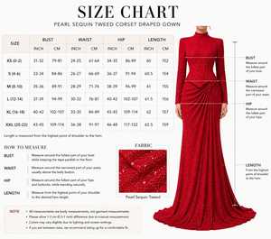 Robe longue moulante en tweed avec perles, paillettes et strass pour femme |   Robe de soirée de créateur à col montant et taille naturelle, jupe drapée, hiver - Product Image 6