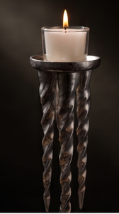 Portavelas con Acabado Plateado, Diseño de Carámbano Retorcido, Soporte Metálico para Velas de Té, Elegante Centro de Mesa para Decoración del Hogar y Bodas - Product Image 6