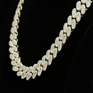 Collier de luxe pour homme, chaîne cubaine, fournisseur en gros, collier classique en moissanite, bijoux de mode pour homme - Product Image 1