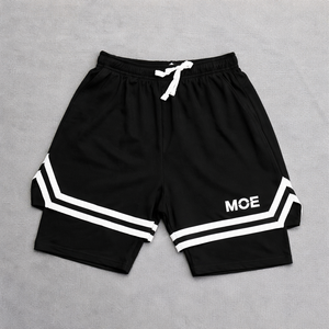 Pantalones Cortos Deportivos Retro a Rayas para Hombre, de Poliéster, con Cordón en la Cintura, Personalizables, Fabricante de Ropa Deportiva MOE OEM - Product Image 2