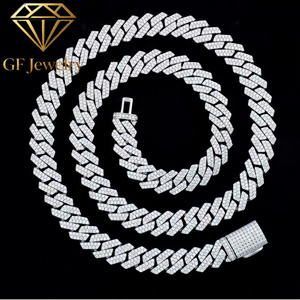 Conjunto de Collar y Pulsera de Oro Blanco de 18K con Diamantes Cultivados en Laboratorio, Estilo Cubano, Certificado IGI, Lujoso, Hip Hop, Tendencia Americana, Unisex - Product Image 4