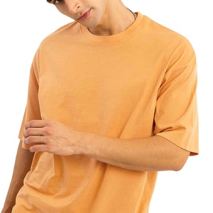 Heavyweight 220g Polyester/Cotton Oversized Printed Embroidered Plain Tee for Men Custom Plus Size Quick Dry High Quality - Product Image 2