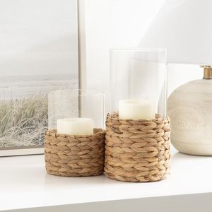 Enveloppes décoratives à prix abordable pour gobelets, en jacinthe d'eau tressée à la main, supports de protection pour verres - Product Image 2