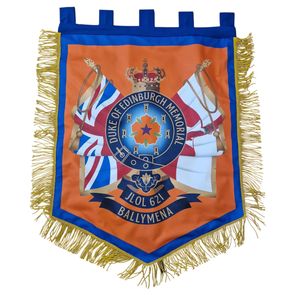 Drapeau décoratif ou bannière de la compagnie « D », 18e peloton du Régiment de défense d'Ulster, bannières brodées - Product Image 2