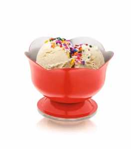 Bol à glace en acier inoxydable, coupe à dessert en métal, plat de service à sundae sur pied rond avec cuillère pour restaurant, café, hôtel, vaisselle de table - Product Image 3