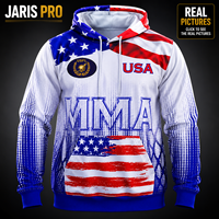 Sweat-shirt d'entraînement sportif personnalisé, sublimé et brodé, pour l'hiver, MMA, BJJ, équipe, polyester/coton, impression intégrale