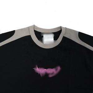 Impression personnalisée, broderie de logo, bordure contrastée de haute qualité, style urbain, 100% coton, col rond, coupe régulière, chemises pour hommes, t-shirt - Product Image 5