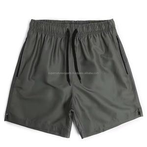 Pantalones cortos de tela de alta calidad para hombre, cómodos y suaves, para correr en la playa, informales, de lona tejida, 100% poliéster, personalizados, de talla grande, 4 colores - Product Image 1