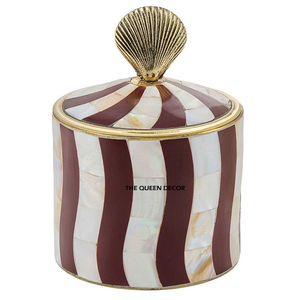 Boîte de rangement en nacre de qualité supérieure, couleur blanche, taille et forme personnalisées, boîte à couvercle. - Product Image 4