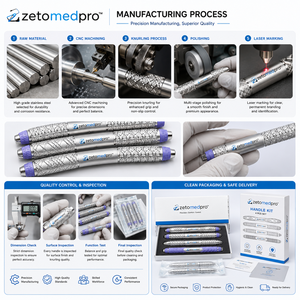 EverEdge 2.0 - Empuñaduras Ergonómicas Harmony para Instrumentos Dentales # Empuñadura de Resina de Acero de 9 Puntas, Ocho Colores, Zetomed Pro - Product Image 2