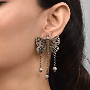Pendientes Colgantes de Plata Meera Jaipur Titli Fashion - Product Image 1