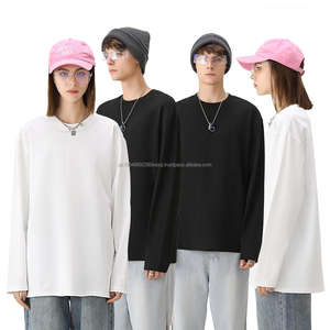 T-shirt unisexe à manches longues en gros, 230 g/m², respirant, en coton uni, pour impression - Product Image 3