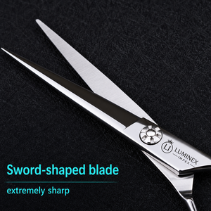 NYBL-55 5.5inch Straight <b>Left</b>-<b>handed</b> <b>Scissors</b> JAPAN 440C Sharp 58-59HRC Hardness Stainless Steel Handle Barber Shears Hair 28 - Product Image 3