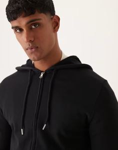 Sudadera con capucha de excelente calidad, muy vendida, 100% algodón, transpirable, con bolsillo, para hombre, gruesa, de invierno, con cierre de cremallera. - Product Image 5