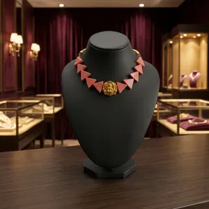 Collar de Metal Geométrico Plateado con Colgante de León en Tono Dorado, Estilo Antiguo, Regalo para Bodas y Fiestas, Joyería de Moda - Product Image 6