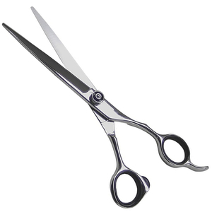 Ciseaux de coiffure professionnels pour barbier, outil de toilettage, en acier inoxydable, à manche long, pour droitier, à lame arrondie - Product Image 3