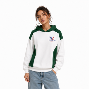 Pull à capuche tricoté d'hiver à blocs de couleurs, à manches longues, avec poche avant, style streetwear décontracté - Product Image 1