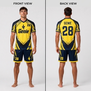 เสื้อและกางเกงกีฬาสำหรับสโมสรฟุตบอล ผลิตจากวัสดุโพลีเอสเตอร์แห้งเร็ว น้ำหนักเบา เหมาะสำหรับการฝึกซ้อมและการแข่งขัน - Product Image 6