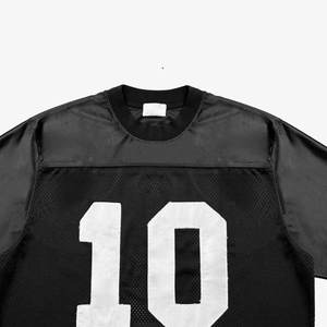 เสื้อเจอร์ซีย์ผู้ชาย ผ้าตาข่าย พิมพ์ลายกราฟิก เสื้อกีฬา คอกลม แขนสั้น ซีทรู ทรงหลวม - Product Image 3