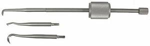 Instruments chirurgicaux dentaires en acier inoxydable pour orthodontie, à commande manuelle, avec 1 clé et accessoires : Extracteur de couronne Morrel 3 points - Product Image 2