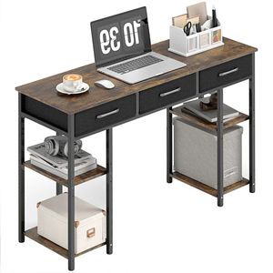 Rustic Brown <b>Small</b> Computer <b>Desk</b> for Writing Home Office or Student Use - Product Image 5