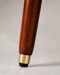 Canne de marche sculpturale en métal, bâton de marche en bois poli, élégante canne de gentleman, style vintage décoratif, fabriquée à la main - Product Image 6