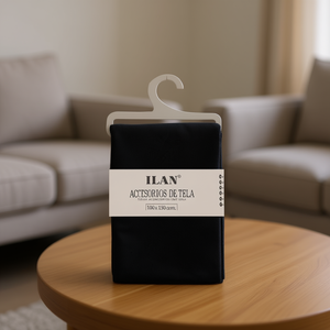 ILAN Tessuto Nero 100x150 Cm Accessorio Tessile per Arredamento Casa - Product Image 2