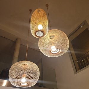 Couvertures lumineuses en bambou décoratives faites à la main pour l'éclairage intérieur Matériaux naturels pour le salon - Product Image 3