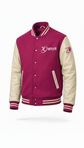 Classic American Style Wool/Viscose Sleeves Sublimation Print Hooded Unisex Winter Fashion Outerwear Hip Hop Varsity <b>Jacket</b> - Product Image 2