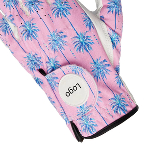 ถุงมือกอล์ฟหนังแกะแท้ Geo Brother Co Cabretta สำหรับผู้ชายและผู้หญิง ดีไซน์แบบ Sublimation ป้องกันการลื่น จับกระชับมือ  สำหรับมือซ้าย  แบบสั่งทำพิเศษ - Product Image 2