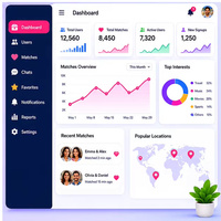 Application de rencontre géolocalisée : Plateforme de correspondance avec les personnes près de chez vous, Réseau social mobile