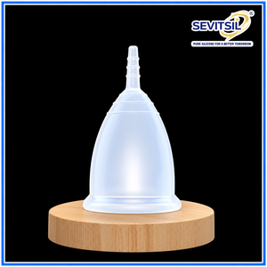 Coupe menstruelle réutilisable en silicone transparent SEVITSIL, qualité médicale, non stérile, capacité de 25 ml, sans BPA, anti-fuite, pour adultes - Product Image 1