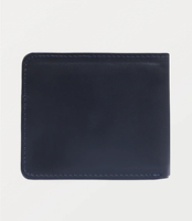 Dompet Kulit Asli Pria Warna Biru Dongker Ringan Model Pendek dengan Logo Kustom Berkualitas Tinggi Tren Terbaru Harga Grosir OEM 2026