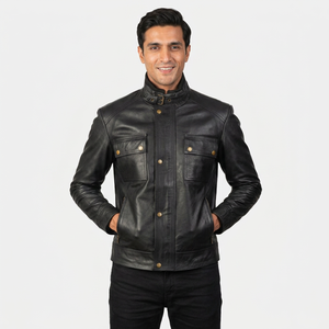 High Quality <b>Leather</b> <b>Jacket</b> Men 2026 Genuine <b>Leather</b> Outerwear OEM Biker Style Fashion Streetwear Bulk Wholesale <b>jacket</b> for men - Product Image 1