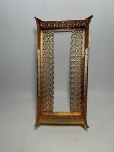 Boîte à mouchoirs décorative finition or avec découpes artistiques, idéale pour événements, fêtes et célébrations, vente en gros depuis l'Inde - Product Image 5