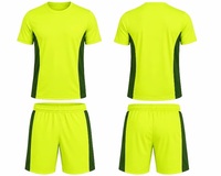 Ensemble de survêtement sportif pour homme, bleu marine, à séchage rapide, manches courtes, col rond, couleur unie, polyester, vêtements de sport d'été