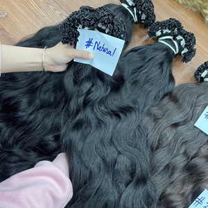 Extensions de cheveux humains ondulés couleur tendance 2026, pointe en U, cheveux russes, cuticules alignées, kératine, sans nœuds, sans perte - Product Image 6