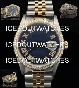 Montre Hip Hop pour Homme avec Moissanite, Diamants Ronds Brillants et Bracelet en Caoutchouc - Product Image 1