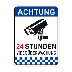 CIFbuy Segnale di Sicurezza Tedesco in Alluminio ad Alta Visibilità per Videosorveglianza Interna ed Esterna TikTok per Servizio di Ritiro Temu - Product Image 1