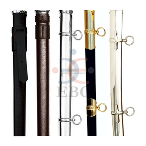 Sabre tactique, épée de cérémonie, poignée en cuir or, argent, chrome, fourreau en acier inoxydable, ceinture faite à la main, logo personnalisé - Product Image 5