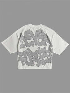 Ropa Urbana Moderna, 100% Algodón Tejido, Estampado Gráfico DTG, Corte Holgado, Ligero, Suave y Cómodo, Hombros Caídos - Product Image 4