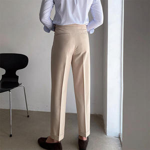 Pantalon Chino Homme Slim Beige Confortable et Élégant en Tissu de Haute Qualité, Taille Haute, Personnalisé - Product Image 6