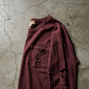 เสื้อยืดโอเวอร์ไซส์แขนยาวผ้าทอสำหรับผู้ชาย สไตล์ดิสเทรส ผลิตจากโพลีเอสเตอร์/คอตตอน แห้งเร็ว เป็นมิตรกับสิ่งแวดล้อม เหมาะสำหรับใส่ในฤดูร้อน สตรีทแวร์ - Product Image 3