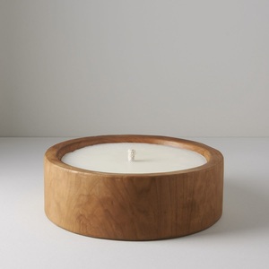 Bougie artisanale en cire de soja dans un bol en bois naturel, mèche en bois parfumée, bougie aromathérapeutique pour la décoration de la maison, cadeau de luxe - Product Image 3