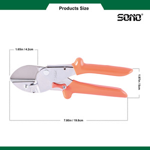Tijeras de Podar Industriales de Alta Resistencia SONO J520 para Jardín y Árboles Frutales, para Ramas Gruesas, con Mango de PVC Cromado y Acero al Carbono - Product Image 4